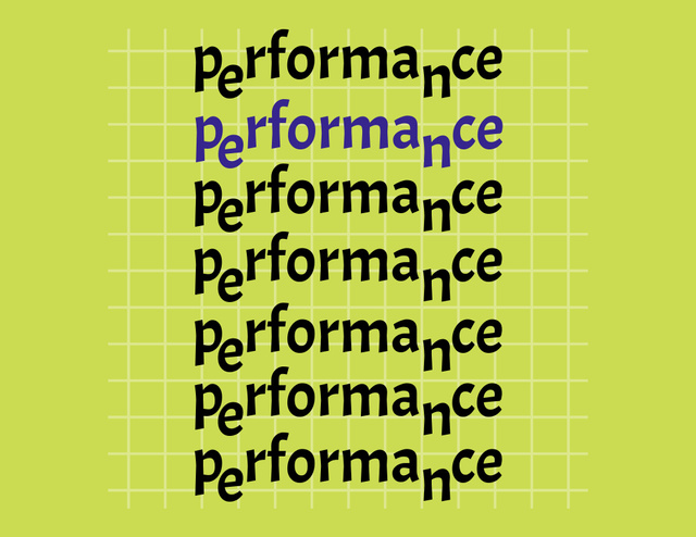 Elegant Performance Show Announcement on Green Grid Flyer 8.5x11in Horizontal Modelo de Design
