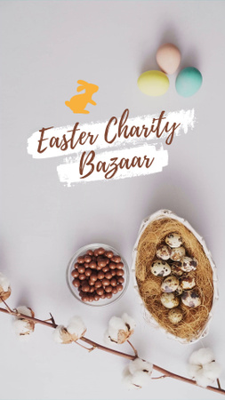 Announcement Of Easter Charity Fair TikTok Video Design Template