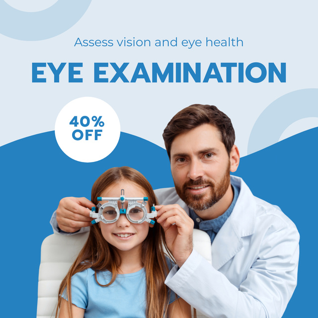 Discount on Eye Examination for Children Instagram Šablona návrhu