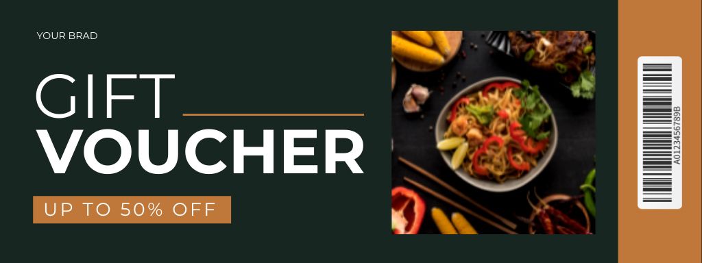 Restaurant Discount Voucher on National Food Coupon Šablona návrhu