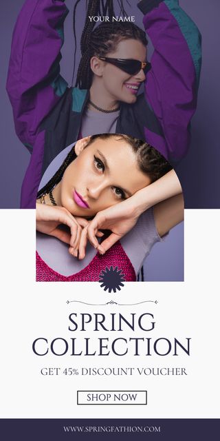 Young Women's Spring Wear Sale Graphic Design Template