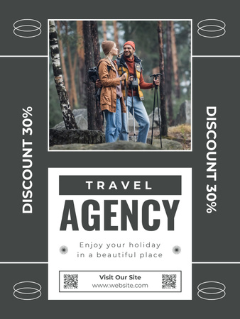 Platilla de diseño Hiking Tour Discount Offer Poster US