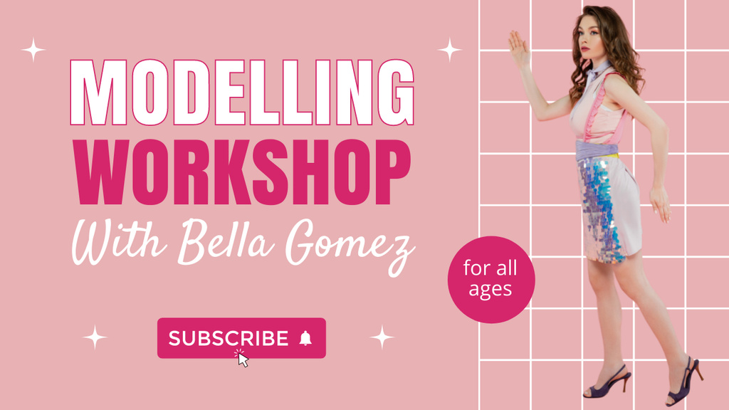 Ontwerpsjabloon van Youtube Thumbnail van Model Workshop for All Ages
