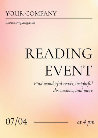 Ontwerpsjabloon van Invitation van Reading Club Invitations