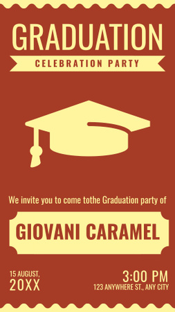 Waiting for You at Graduation Celebration Instagram Story Design Template
