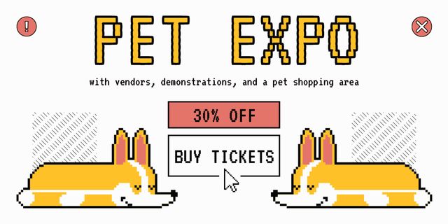 Fantastic Pet Expo Event With Discount On Entry Twitter Πρότυπο σχεδίασης