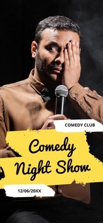 Man performing on Comedy Night Show Event Snapchat Geofilter Design Template
