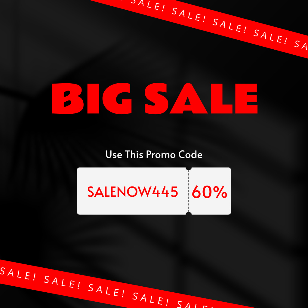 Big Sale Announcement with Discount Coupon Instagram Design Template