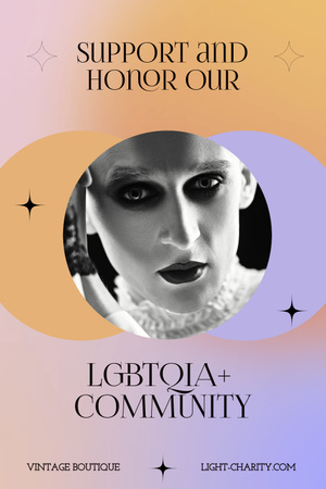 LGBT Community Invitation Pinterest Modelo de Design