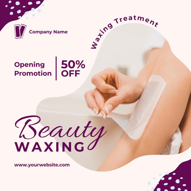 Promo Discounts for Waxing Legs Instagramデザインテンプレート