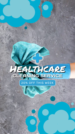 Healthcare Cleaning Service With Discount For Week TikTok Video Design Template
