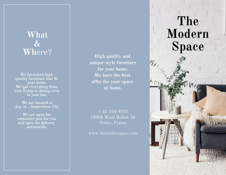 Modern and Stylish Furniture Sale Offer Brochure 8.5x11in Tasarım Şablonu