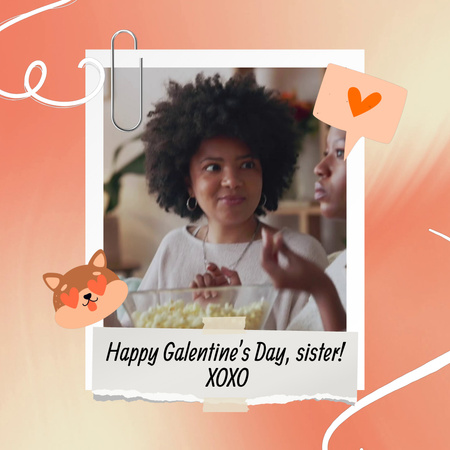 Happy Galentine`s Day With Sweet Memories Animated Post Design Template