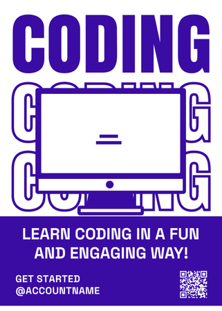 Platilla de diseño Learning Coding Offer Invitation