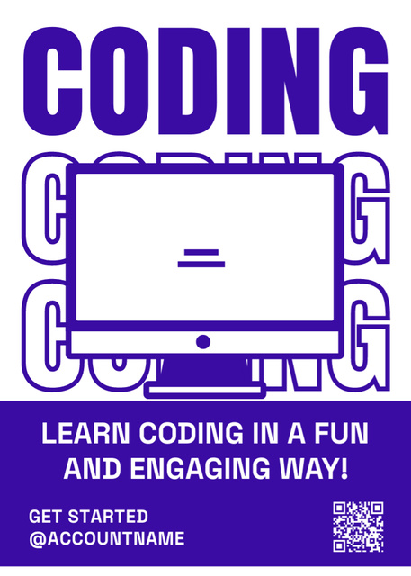 Learning Coding Offer Invitation tervezősablon
