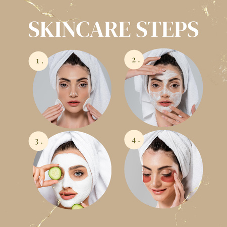Modèle de visuel Trucs et astuces pour les soins de la peau - Instagram