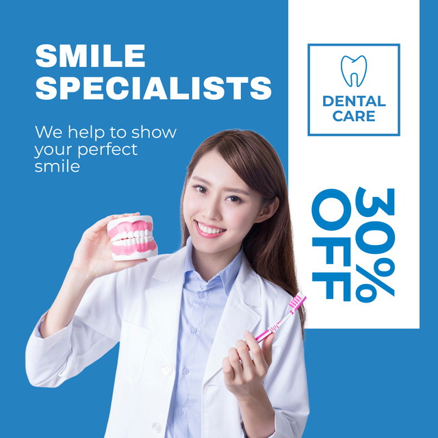 Discount on Dental Services Instagram Πρότυπο σχεδίασης