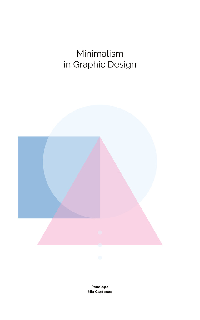 Ontwerpsjabloon van Book Cover van Minimalism in Design with Colorful Geometric Figures