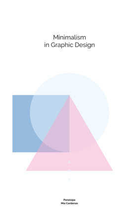Minimalizmus a tervezésben színes geometriai figurákkal Book Cover tervezősablon