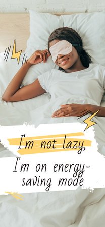 Humorous Quote About Resting With Sleeping Woman Snapchat Moment Filter Design Template