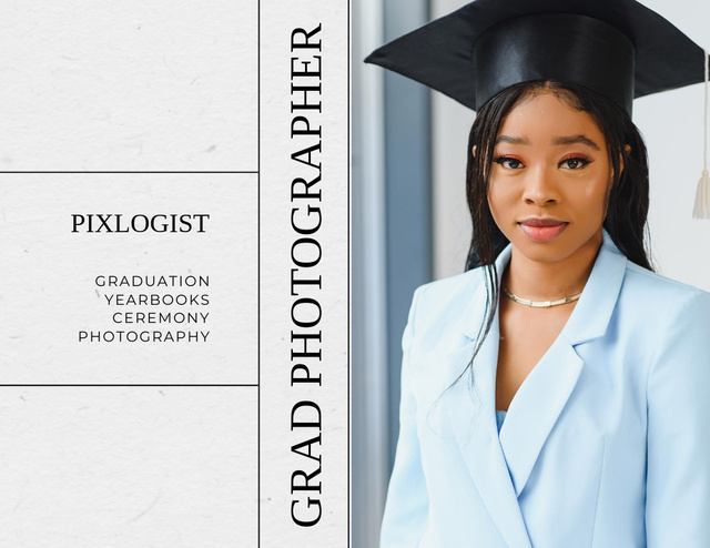 Photography for Yearbook and Graduation Ceremonies Flyer 8.5x11in Horizontal – шаблон для дизайна