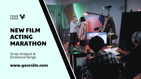 Yeni Film Oyunculuk Maratonu Duyurusu Full HD video Tasarım Şablonu