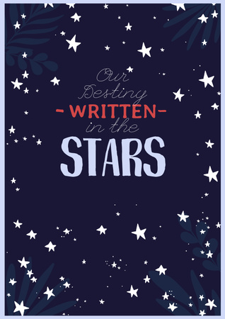 Platilla de diseño Astrology Inspiration with Cute Stars Poster