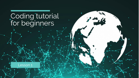 Platilla de diseño Coding Tutorials For Beginners With World Map YouTube intro