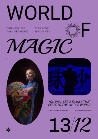 Template di design Spettacolo teatrale magico Poster
