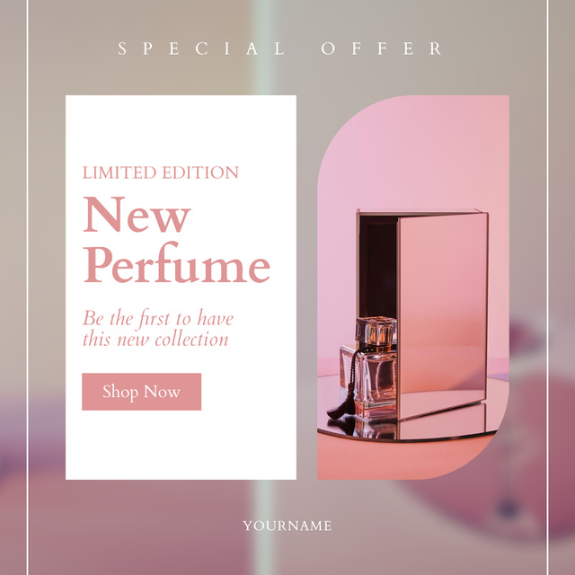 Designvorlage Special Offer of New Elegant Perfume für Instagram