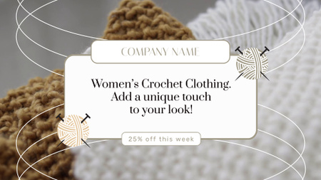 Modèle de visuel Handmade Crochet Clothing For Women With Discount - Full HD video