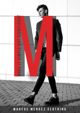 Platilla de diseño Male clothing fashion collection ad Poster