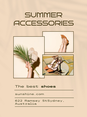 Designvorlage Summer Accessories Offer für Poster US