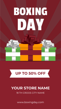 Boxing Day Up To 50 Off Instagram Story Design Template