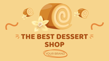 Ontwerpsjabloon van Youtube Thumbnail van Winkel van de beste desserts