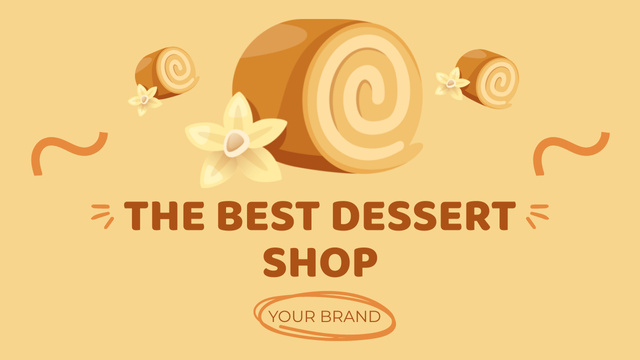 Shop of the Best Desserts Youtube Thumbnail Modelo de Design