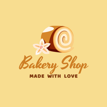 Delectable Bakery Shop Ad With Sweet Loaf Logo Design Template