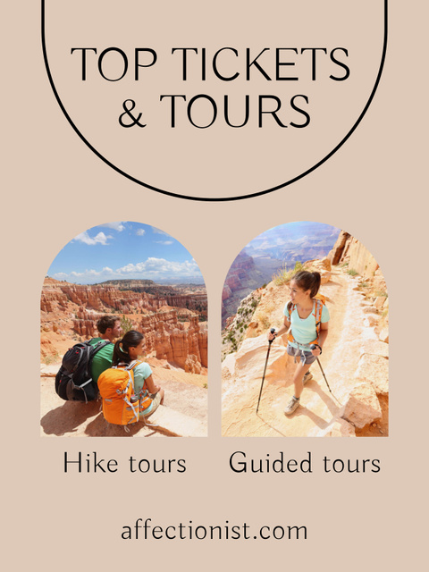Guide Leads Tour for Hikers Poster 36x48in Design Template