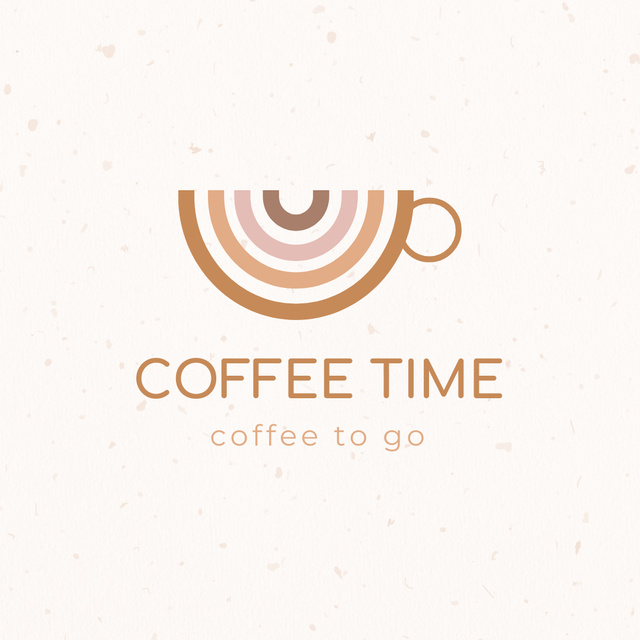 Coffee Shop Ad with Abstract Cup Logo 1080x1080px tervezősablon