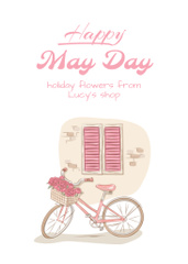 May Day Holiday Greeting with Cute Illustration
