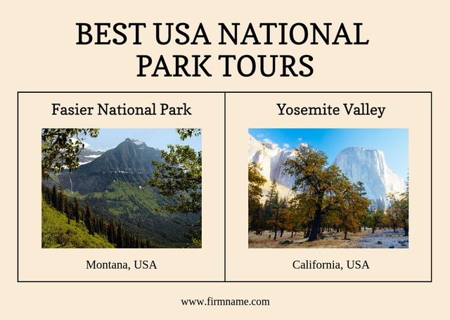 Travel Tour Offer with Majestic Landscapes Card – шаблон для дизайну