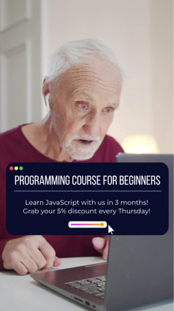 Designvorlage Programming Course For Beginners With Discount für TikTok Video