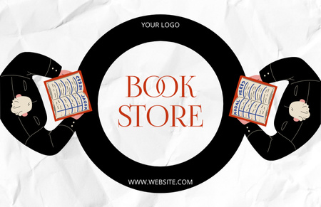 Modèle de visuel Annonce de librairie avec lecteurs - Business Card 85x55mm