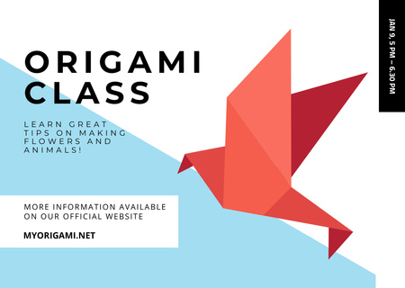 Designvorlage Angebot für Origami-Schulungsdienstleistungen für Flyer A6 Horizontal