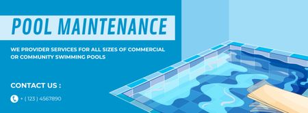 Pool Maintenance Services Facebook cover Design Template