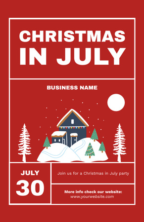 Jolly Participation in the July Christmas Festivities Flyer 5.5x8.5in Šablona návrhu