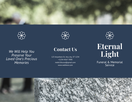 Designvorlage Angebot für Bestattungs- und Gedenkdienste für Brochure 8.5x11in