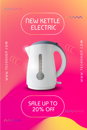 Discount Offer for New Model Electric Kettle Tumblr Design Template