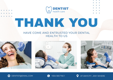 Patients in Dental Clinic Card Design Template