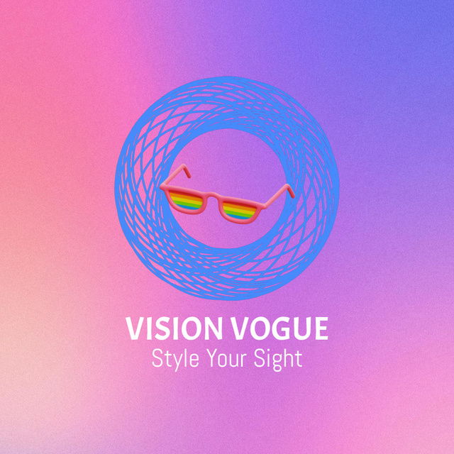 Vision Vogue for Stylish Look Animated Logo Šablona návrhu